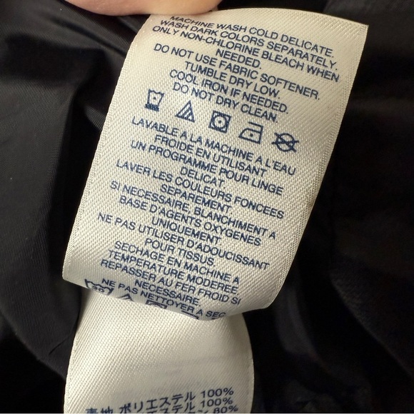 Lands End Coat Hooded Goose Down Long Parka Puffer Jacket M Black Winter Casual - Picture 8 of 13